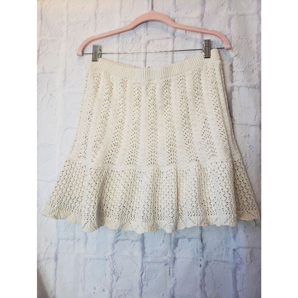 NWT FRESHMAN 1996 2 Piece Crochet Knit Mini Skirt & Crop Top Large - Picture 12 of 12